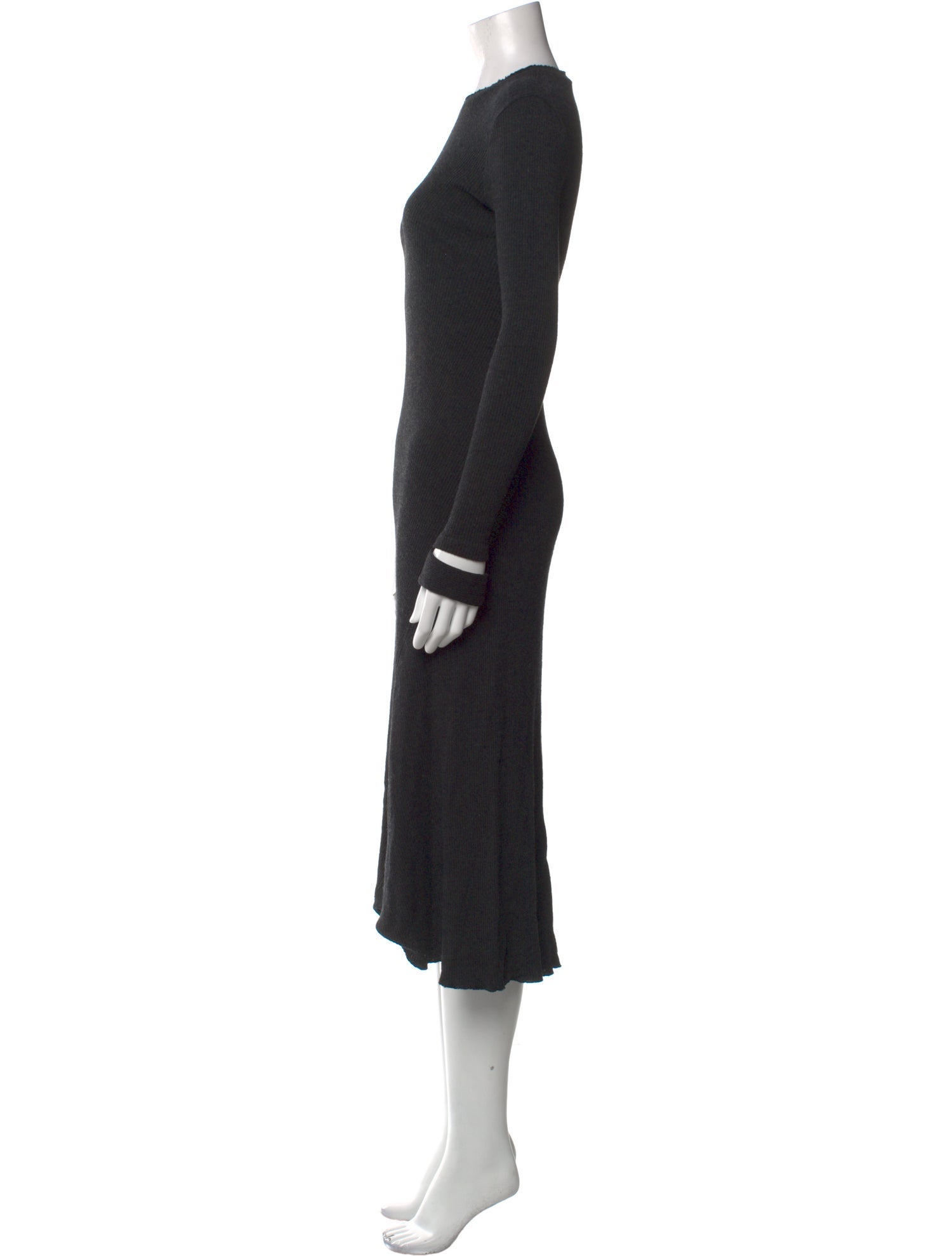 Helmut Lang Crew Neck Midi Length Dress