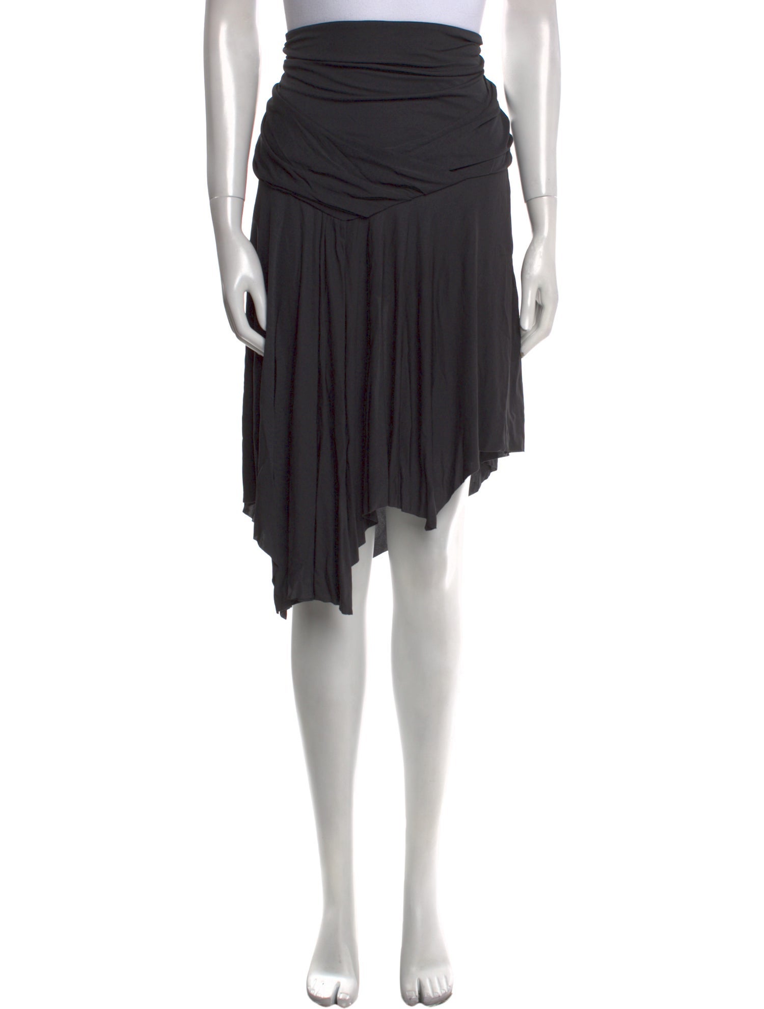 Helmut Lang Pleated Accents Knee-Length Skirt
