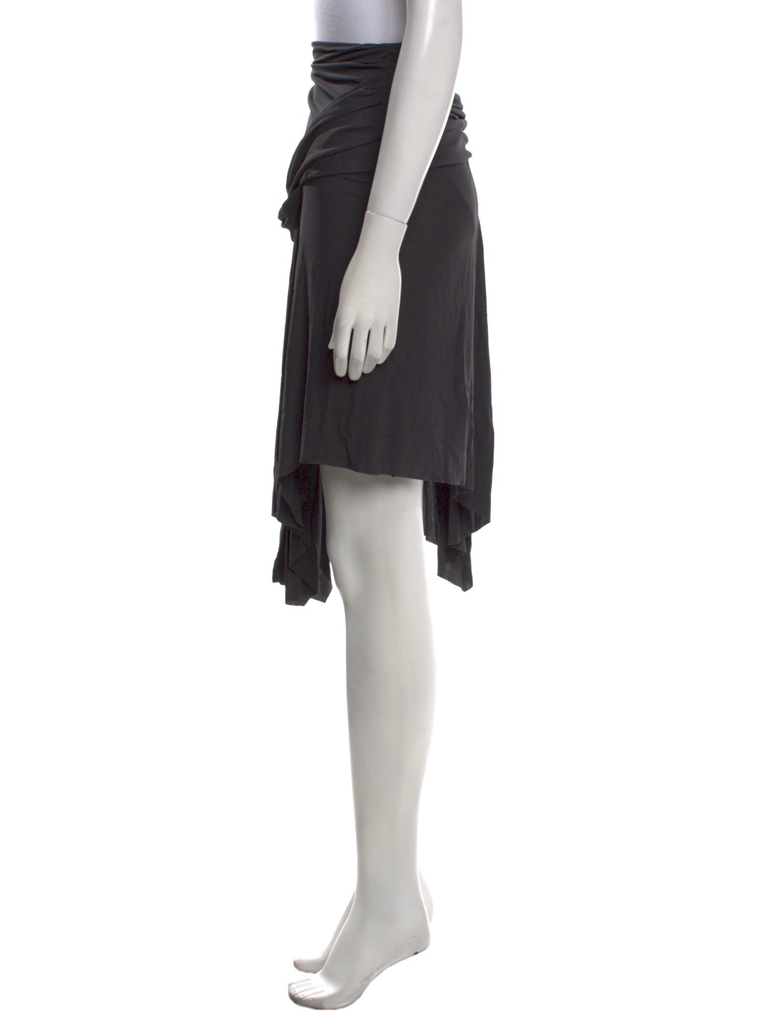 Helmut Lang Pleated Accents Knee-Length Skirt