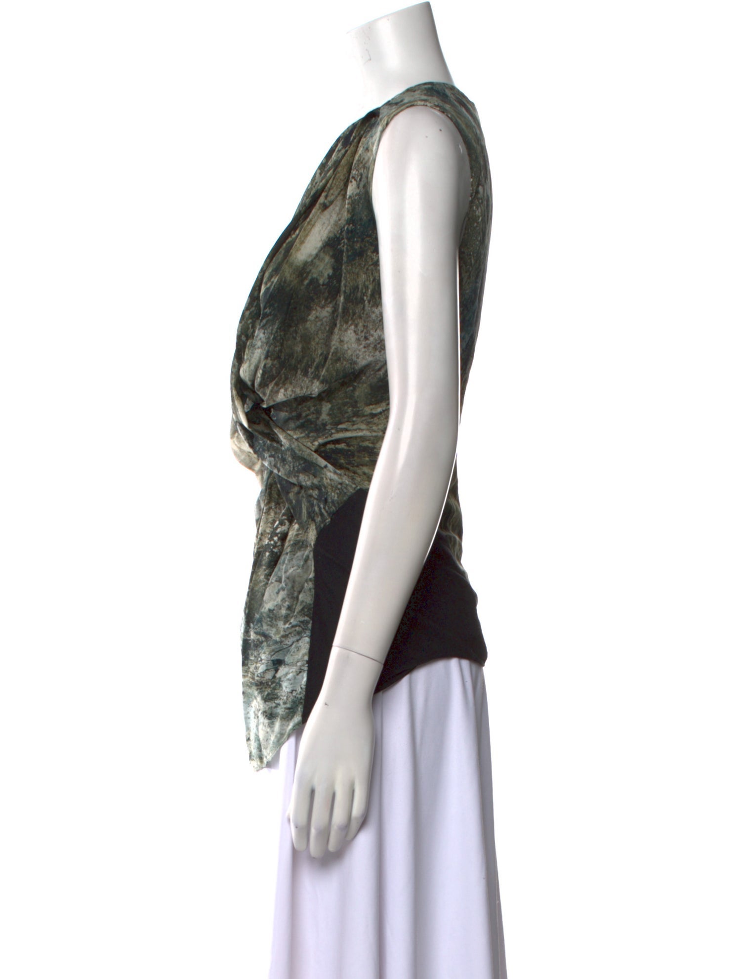 Helmut Lang Silk Printed Blouse