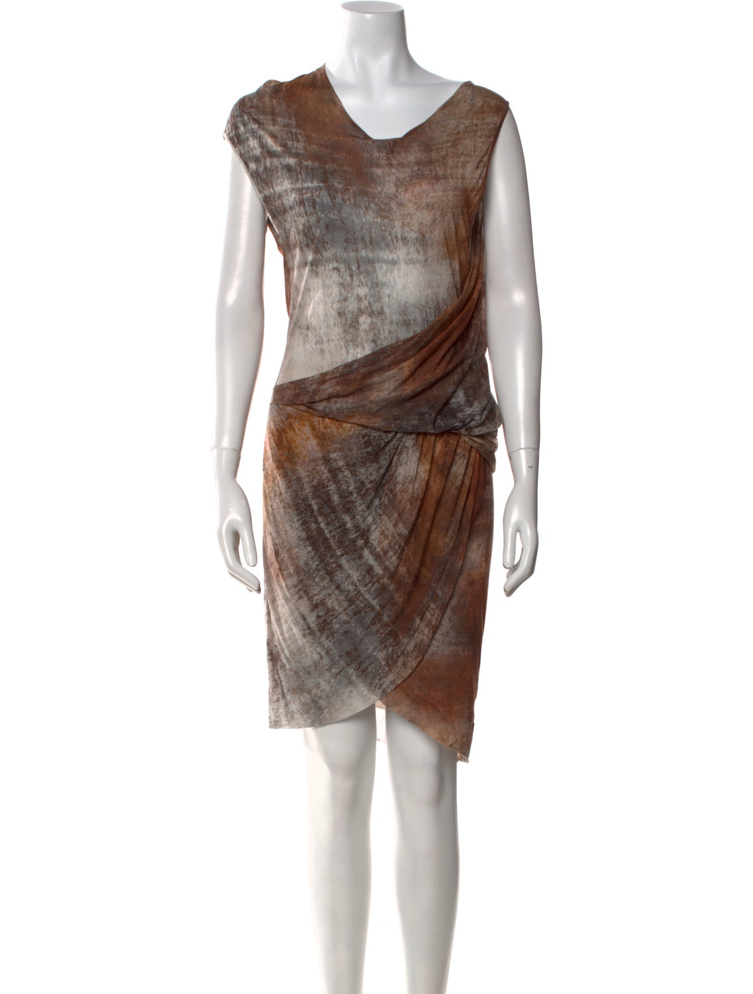 Helmut Lang Printed Knee-Length Dress