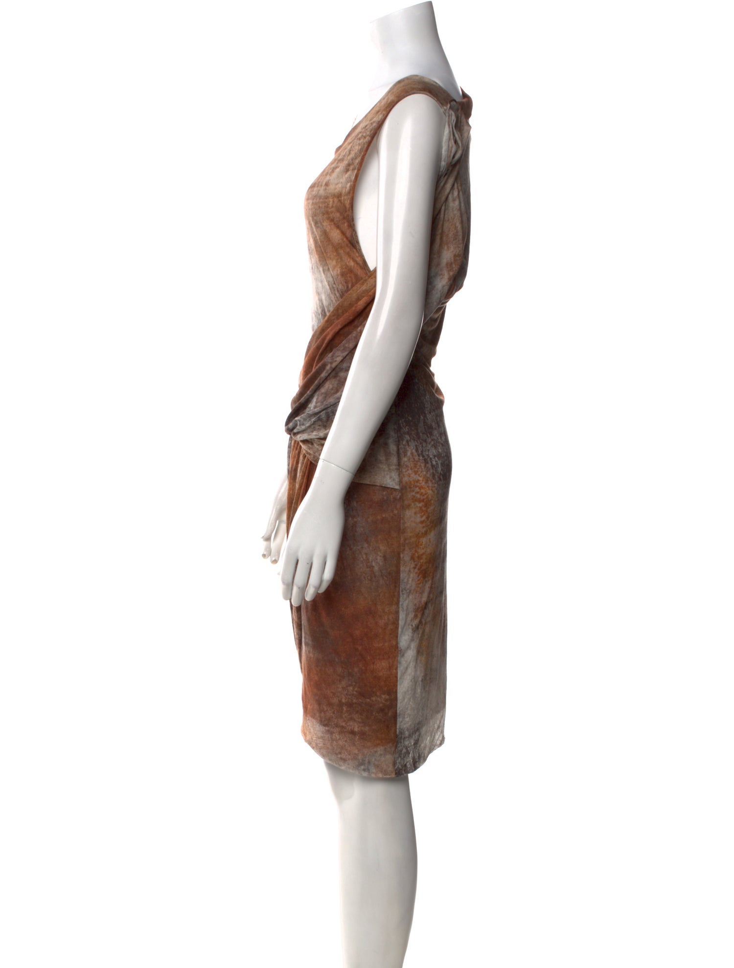 Helmut Lang Printed Knee-Length Dress