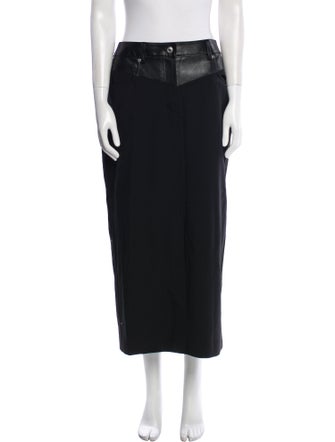 Helmut Lang Embroidered Accent Midi Length Skirt