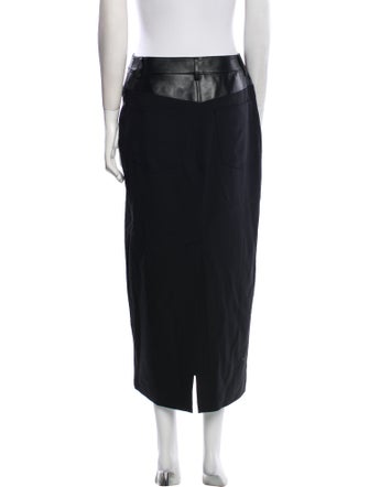 Helmut Lang Embroidered Accent Midi Length Skirt