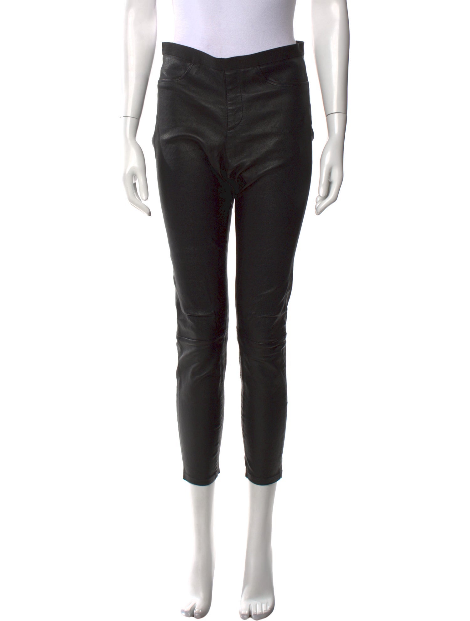 Helmut Lang Lamb Leather Skinny Leg Pants