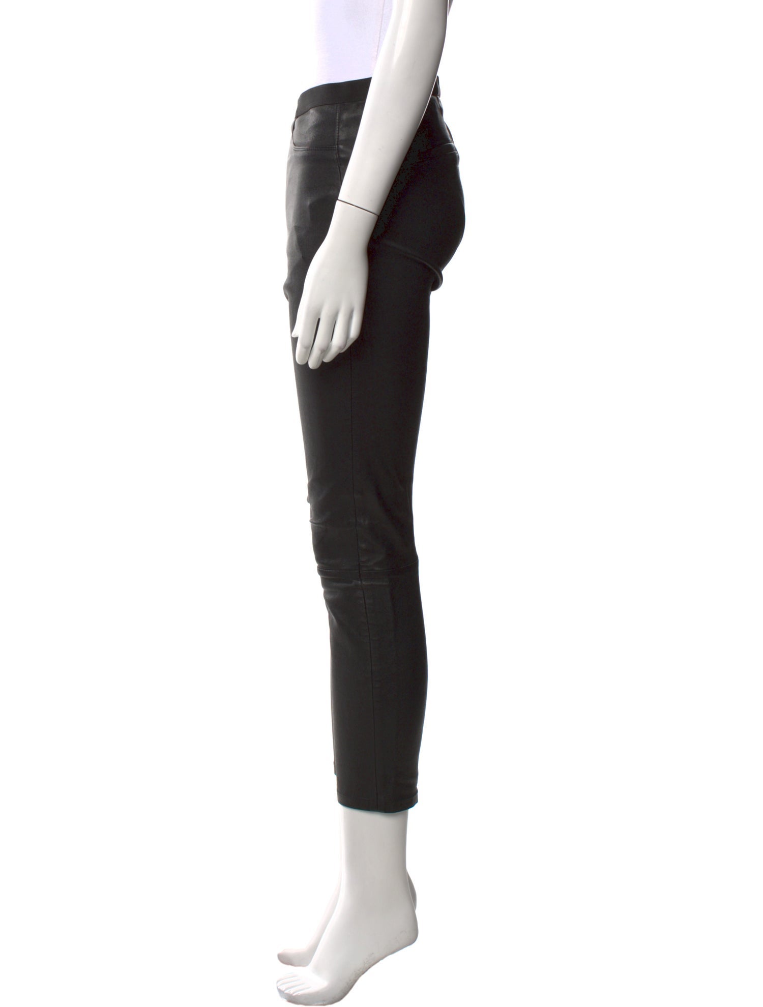 Helmut Lang Lamb Leather Skinny Leg Pants
