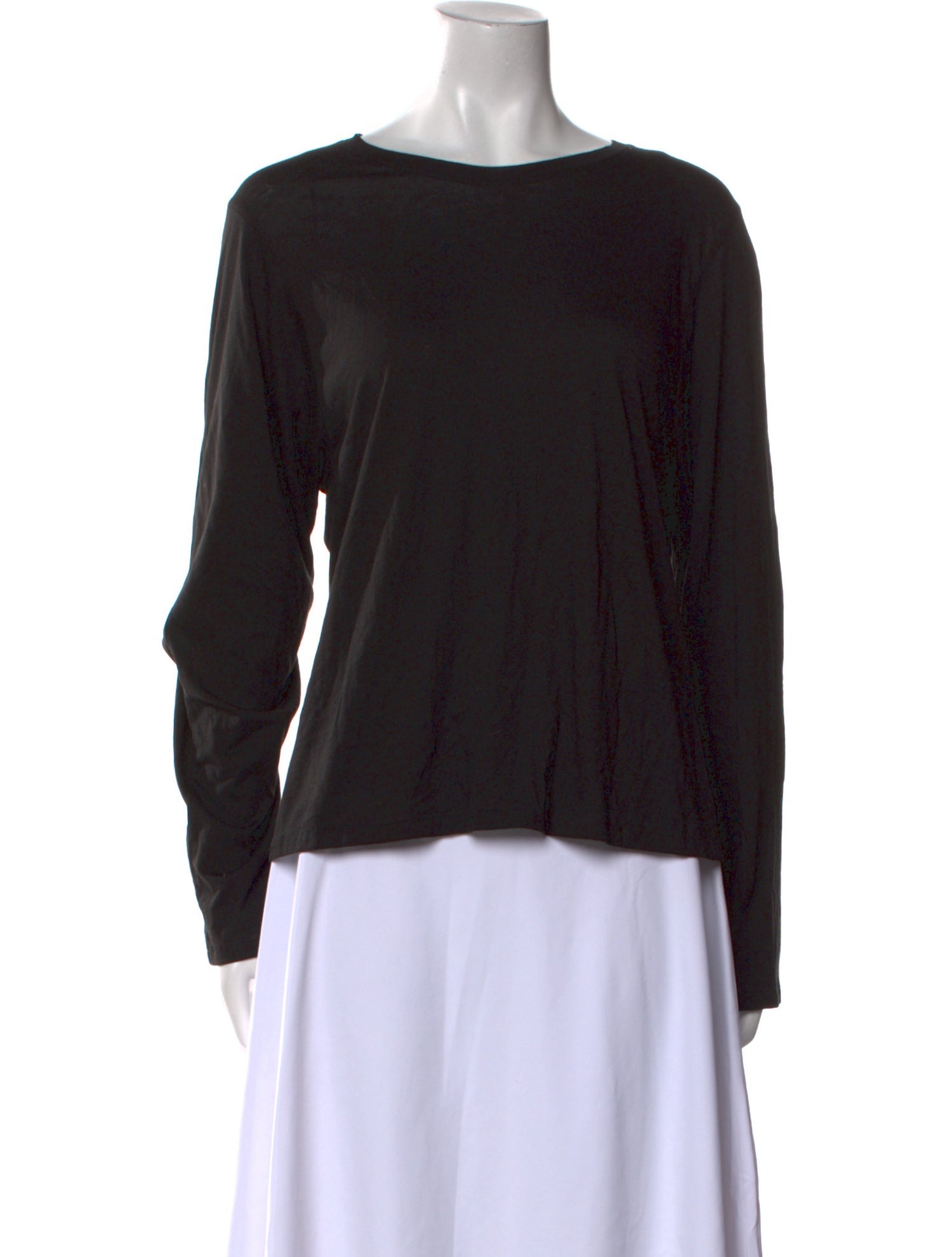 Helmut Lang Bateau Neckline Long Sleeve Top