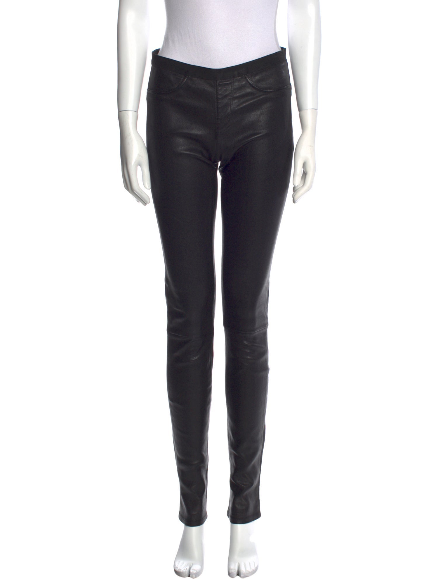 Helmut Lang Leather Skinny Leg Pants