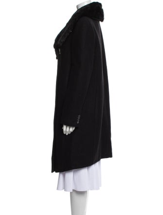 Helmut Lang Wool Fur Coat