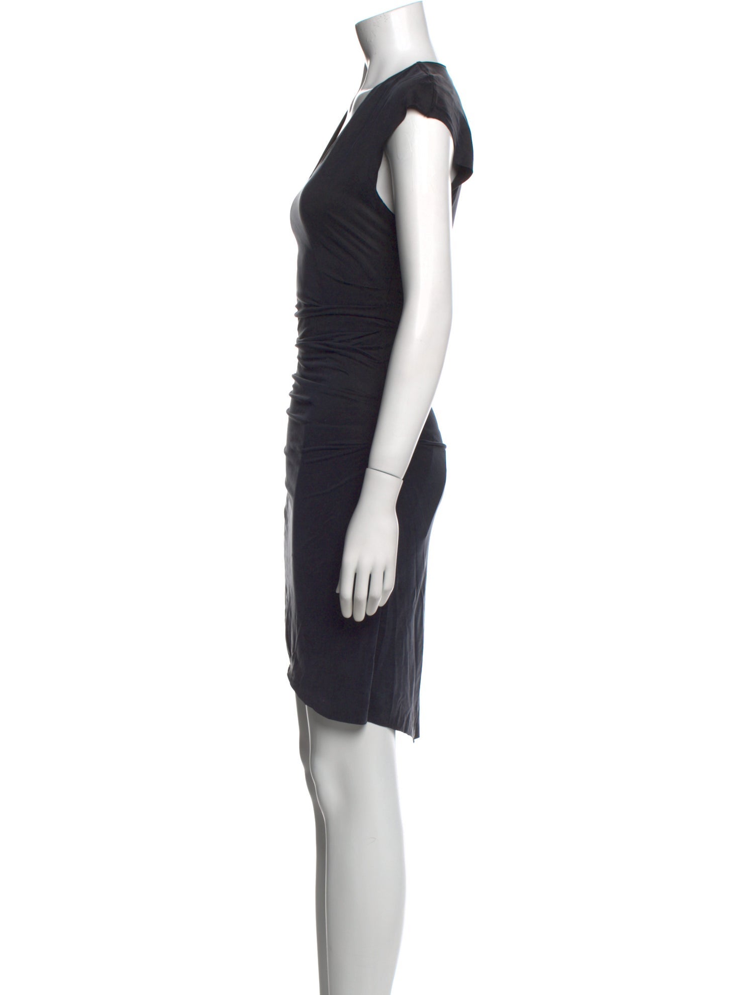Helmut Lang V-Neck Knee-Length Dress