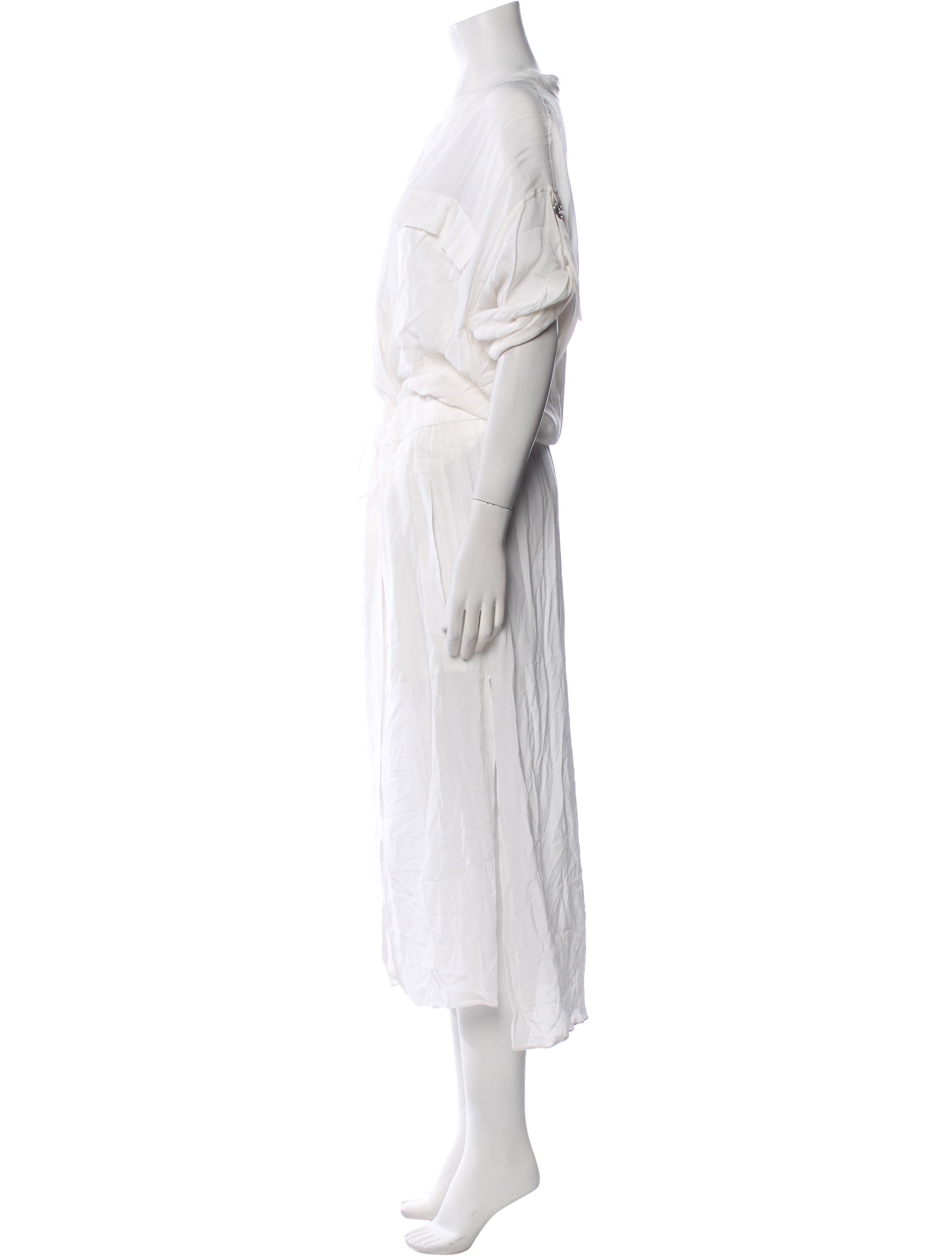 Helmut Lang V-Neck Long Dress