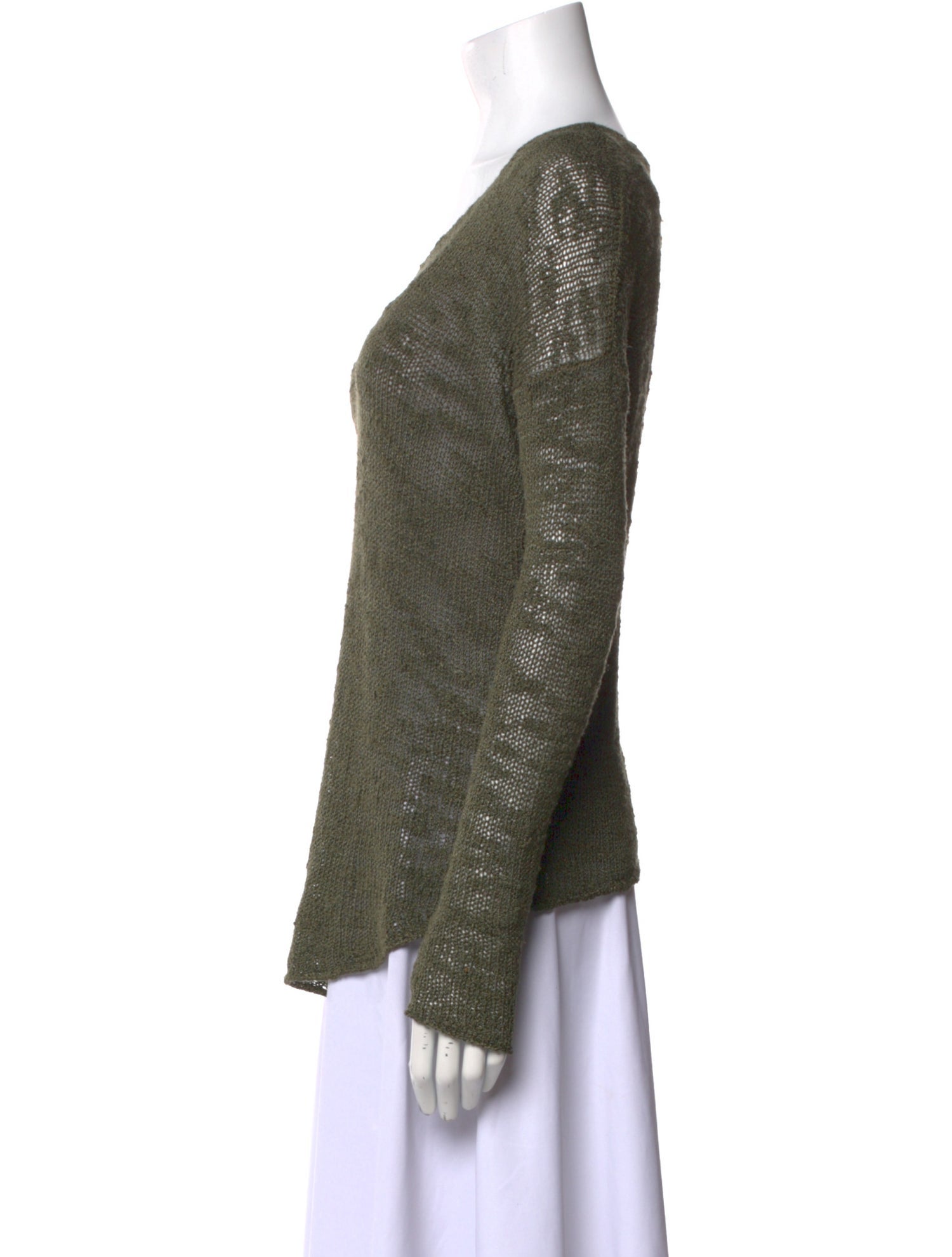 Helmut Lang Silk Scoop Neck T-Shirt