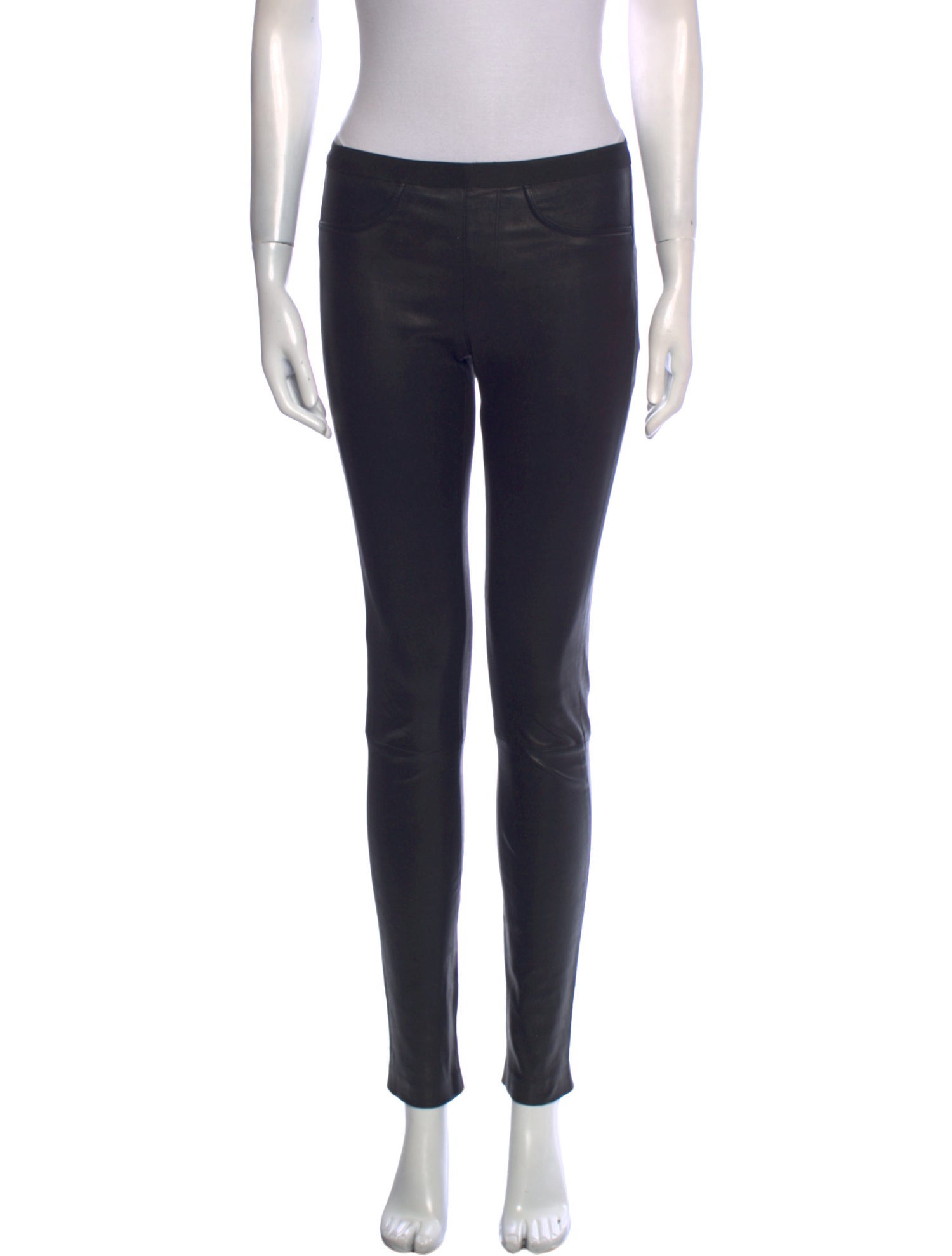 Helmut Lang Leather Skinny Leg Pants