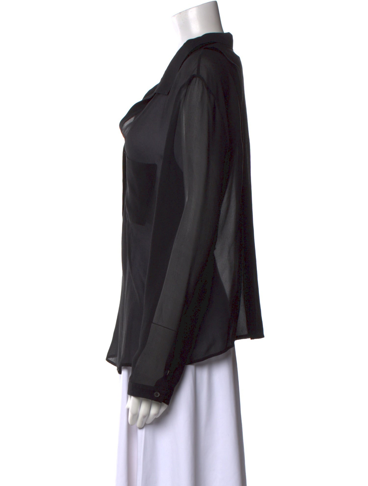 Helmut Lang Long Sleeve Button-Up Top