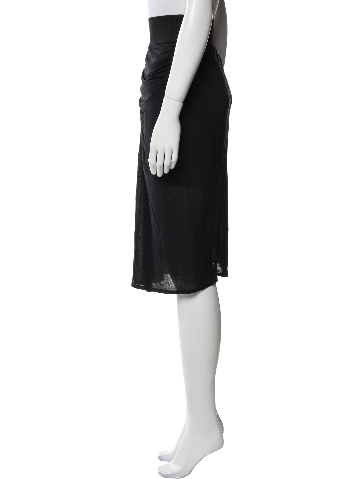 Helmut Lang Pleated Accents Knee-Length Skirt