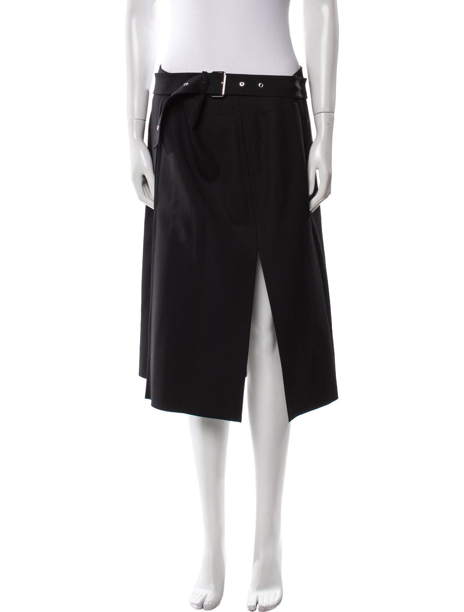 Helmut Lang Wool Knee-Length Skirt