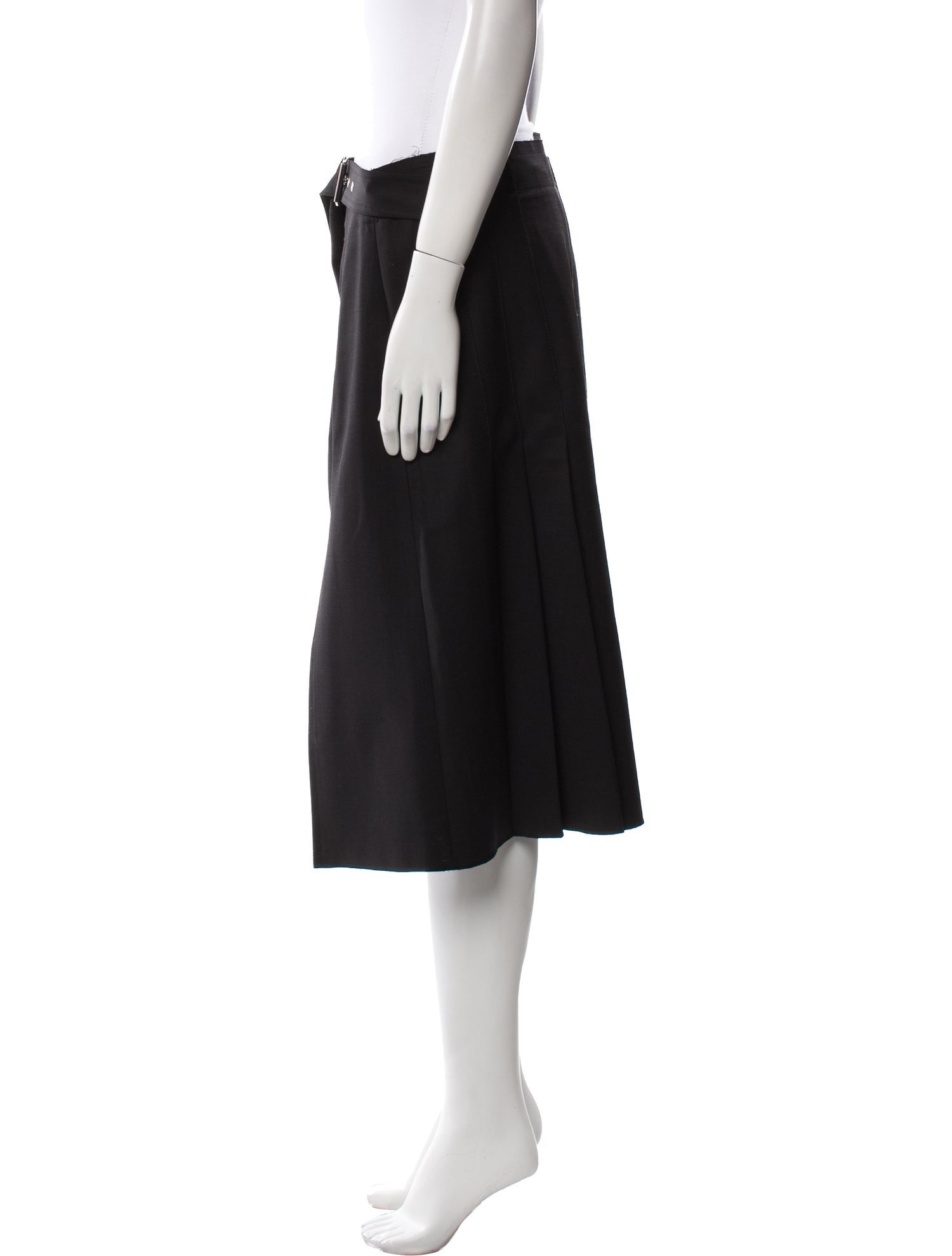 Helmut Lang Wool Knee-Length Skirt