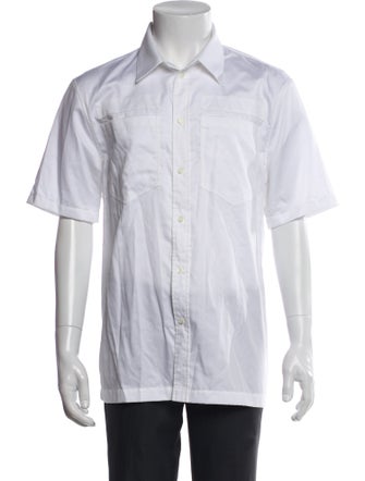 Helmut Lang Short Sleeve Tuxedo Shirt
