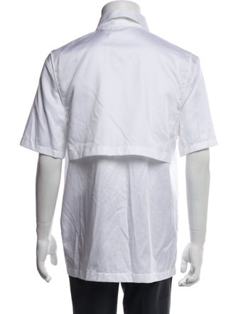 Helmut Lang Short Sleeve Tuxedo Shirt