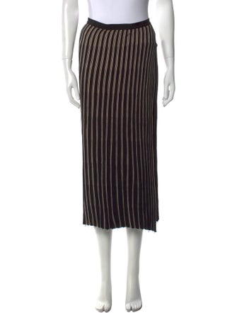 Helmut Lang Striped Midi Length Skirt