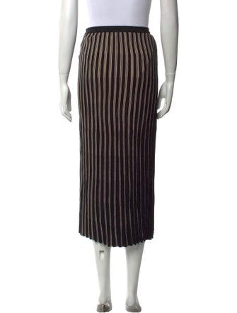 Helmut Lang Striped Midi Length Skirt