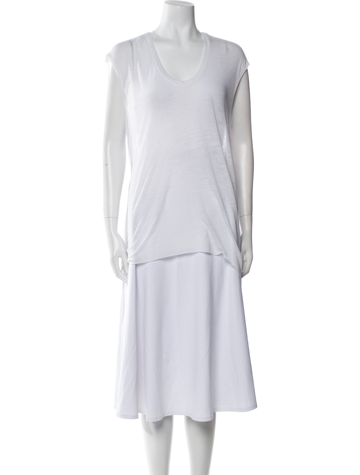 Helmut Lang Scoop Neck Sleeveless Tunic
