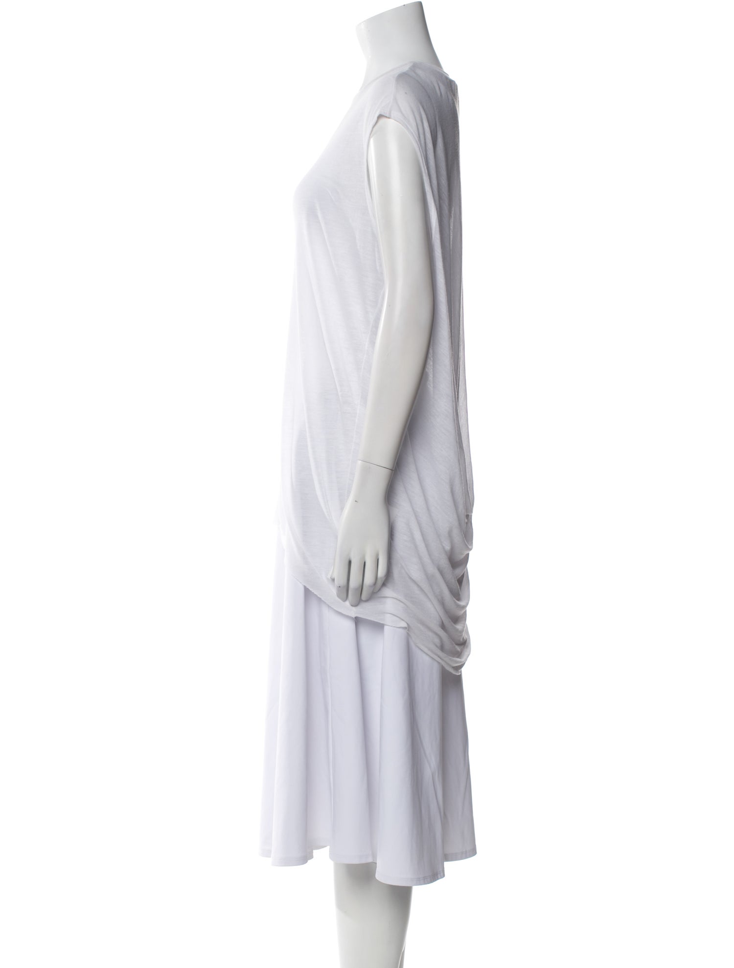 Helmut Lang Scoop Neck Sleeveless Tunic