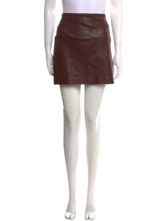 Helmut Lang Lamb Leather Mini Skirt