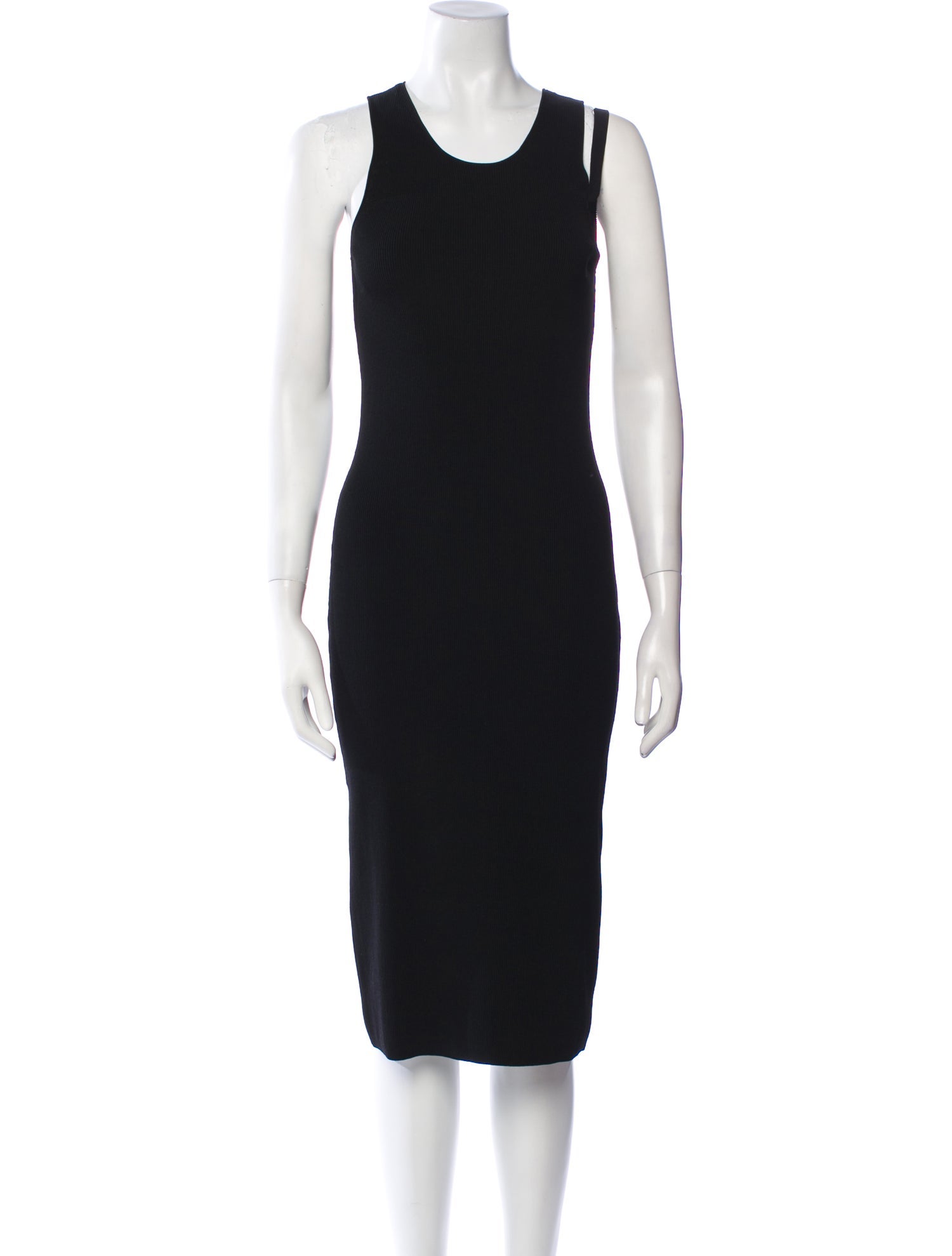 Helmut Lang Scoop Neck Midi Length Dress