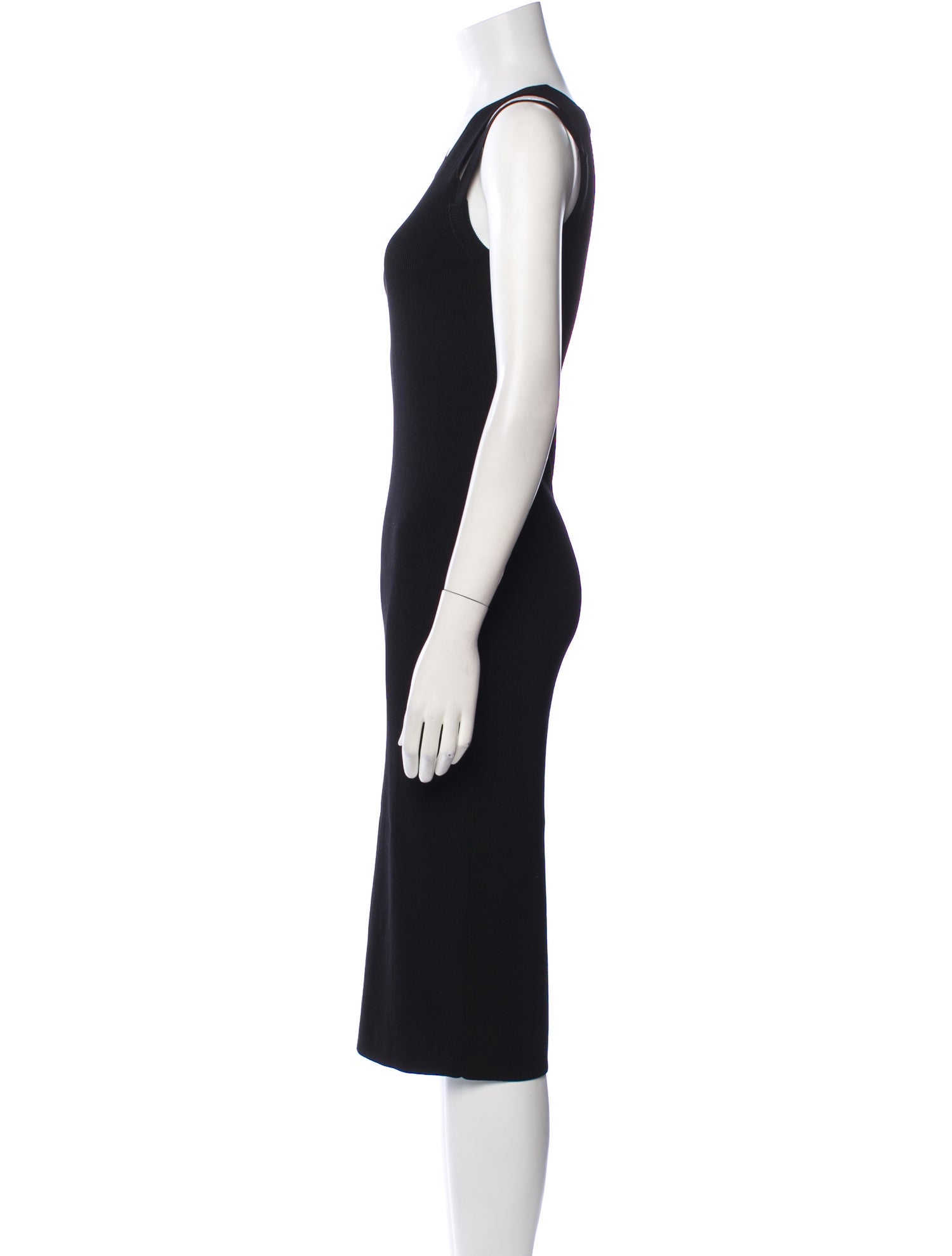 Helmut Lang Scoop Neck Midi Length Dress