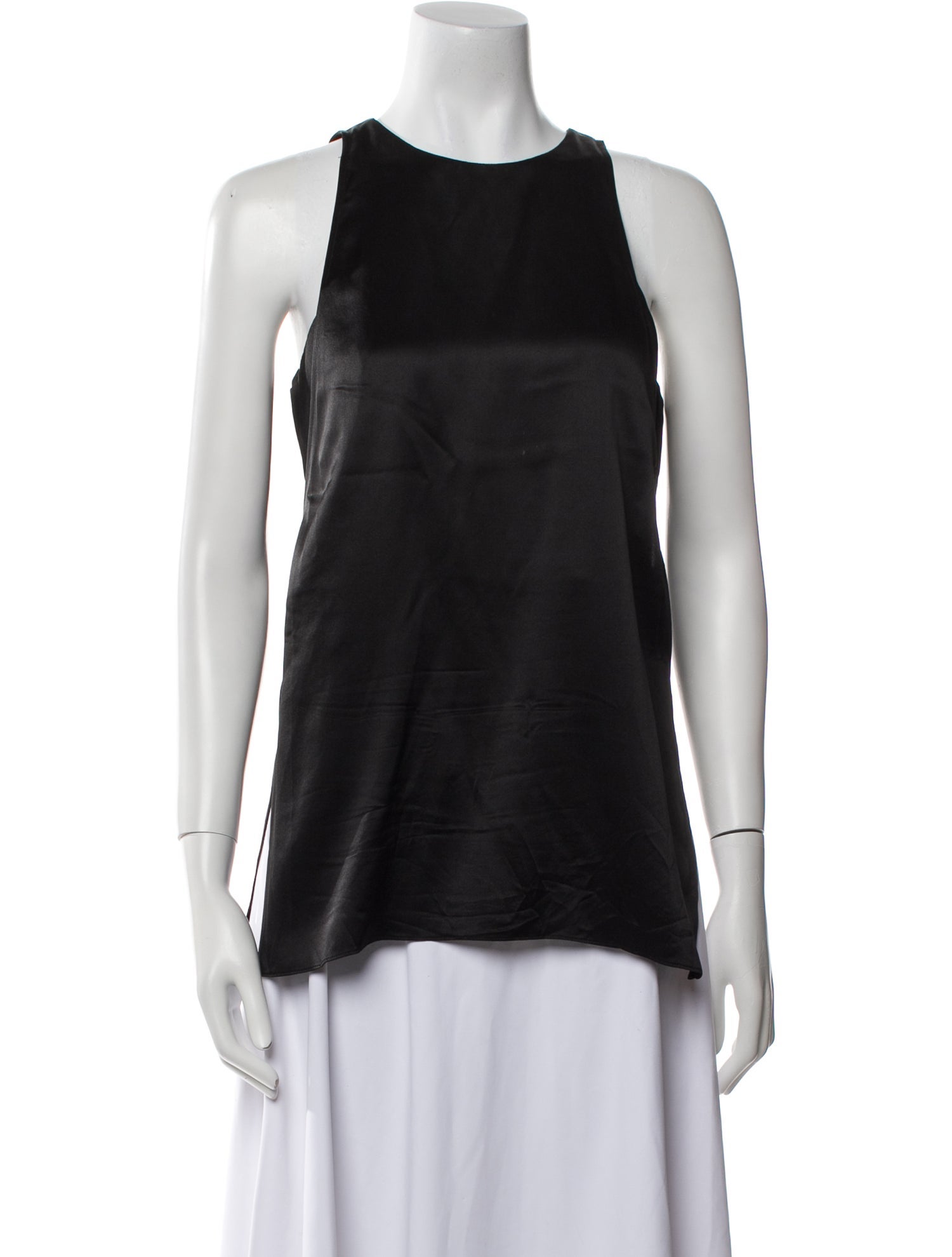 Helmut Lang Silk Crew Neck Top