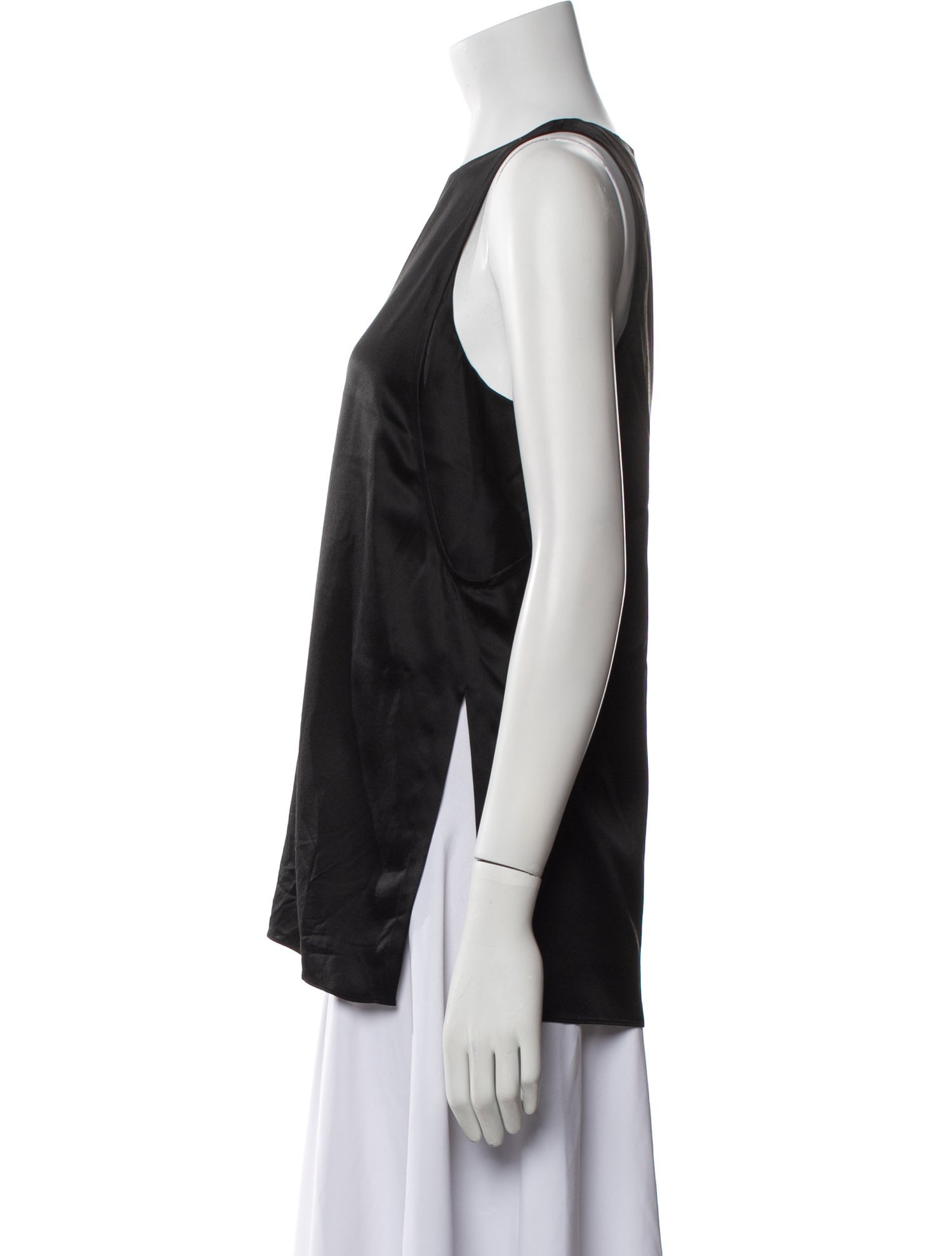 Helmut Lang Silk Crew Neck Top