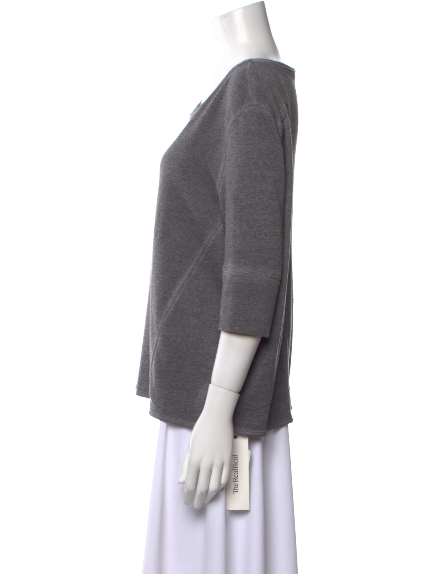 Helmut Lang Scoop Neck Three-Quarter Sleeve T-Shirt