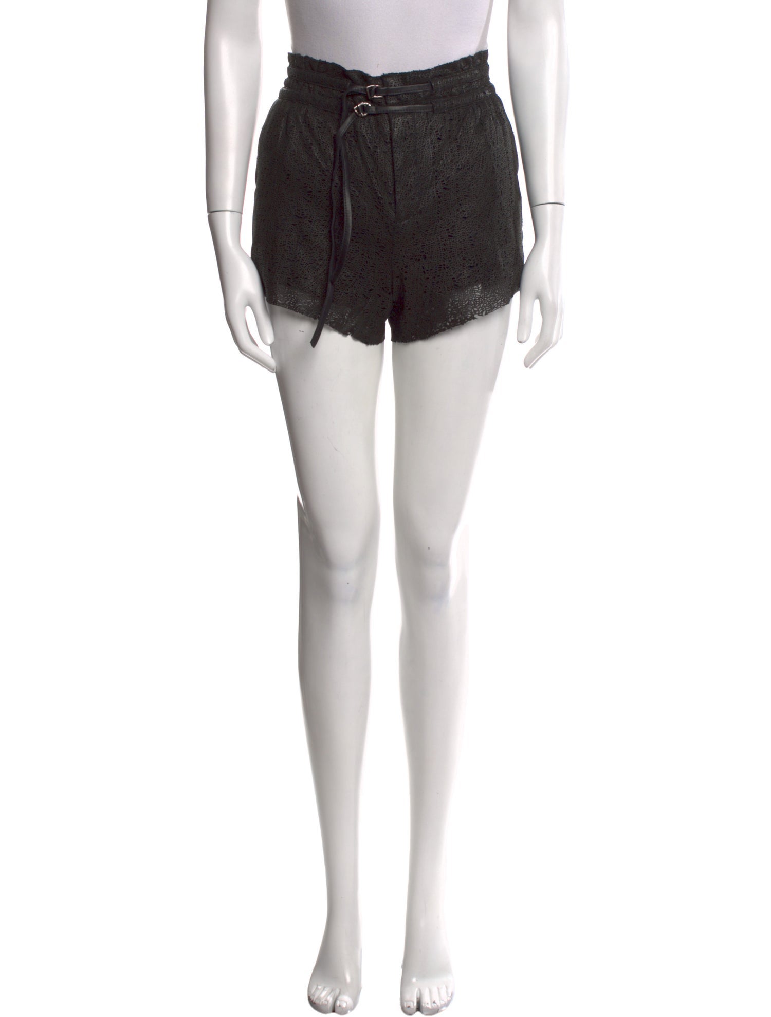 Helmut Lang Lamb Leather Mini Shorts w/ Tags