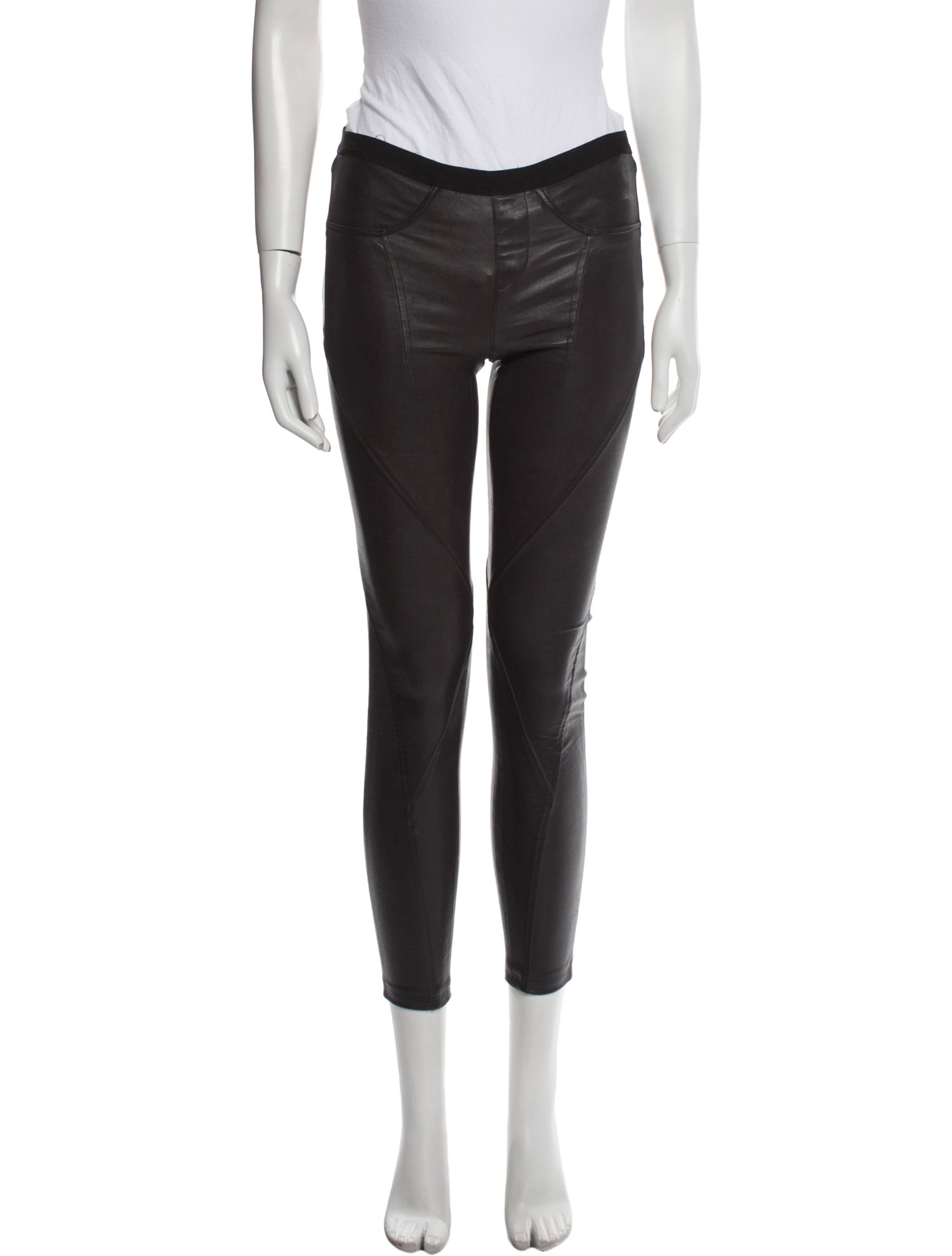 Helmut Lang Leather Skinny Leg Pants