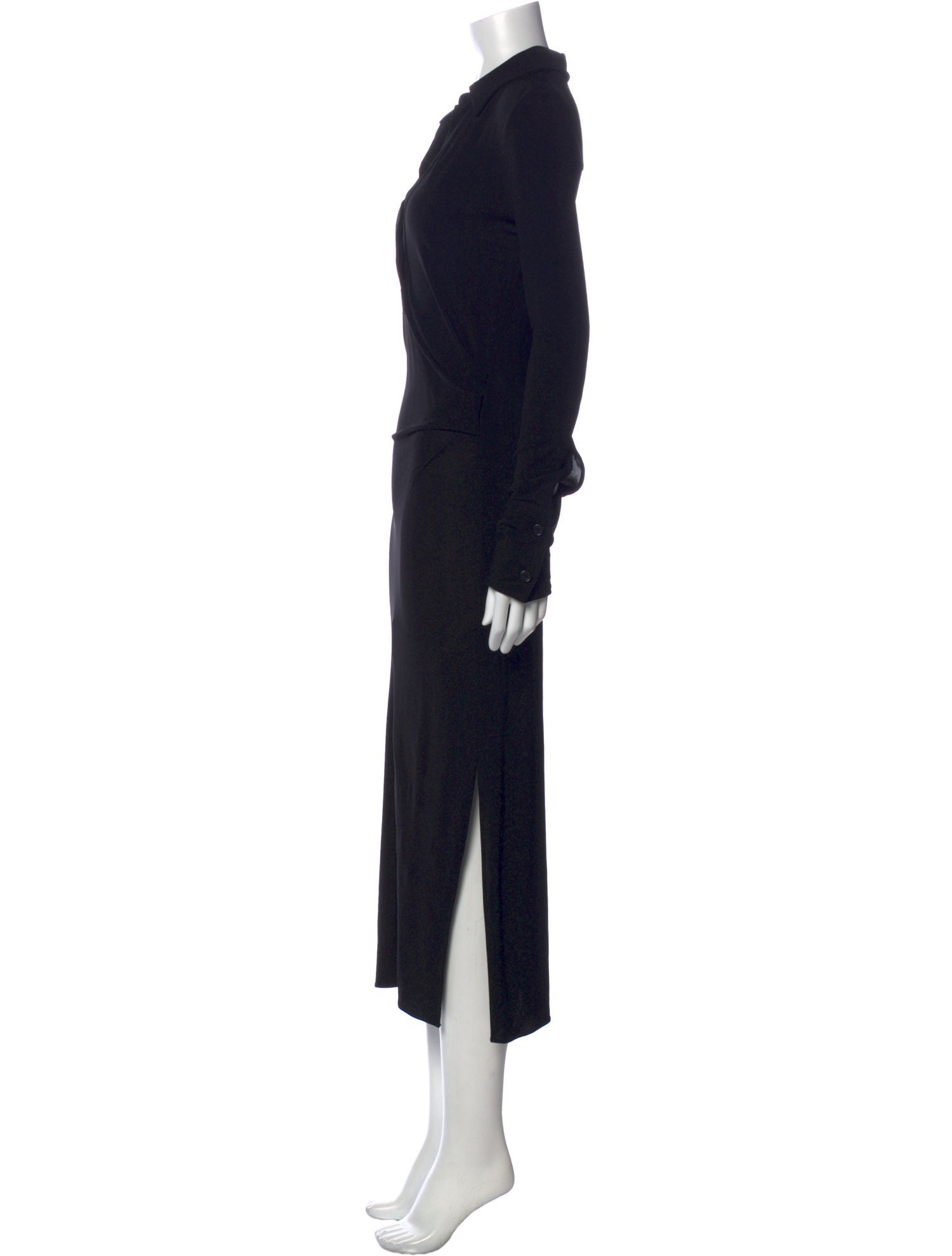 Helmut Lang V-Neck Long Dress
