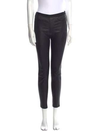 Helmut Lang Lamb Leather Skinny Leg Pants