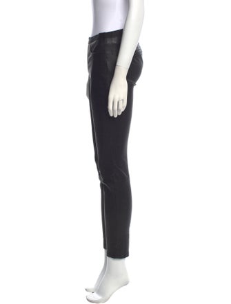 Helmut Lang Lamb Leather Skinny Leg Pants