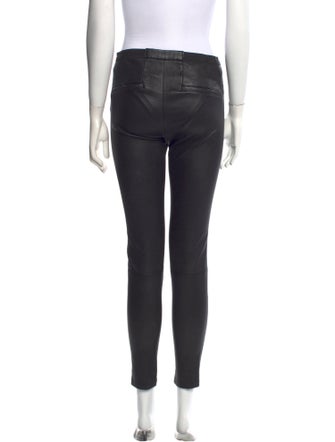 Helmut Lang Lamb Leather Skinny Leg Pants