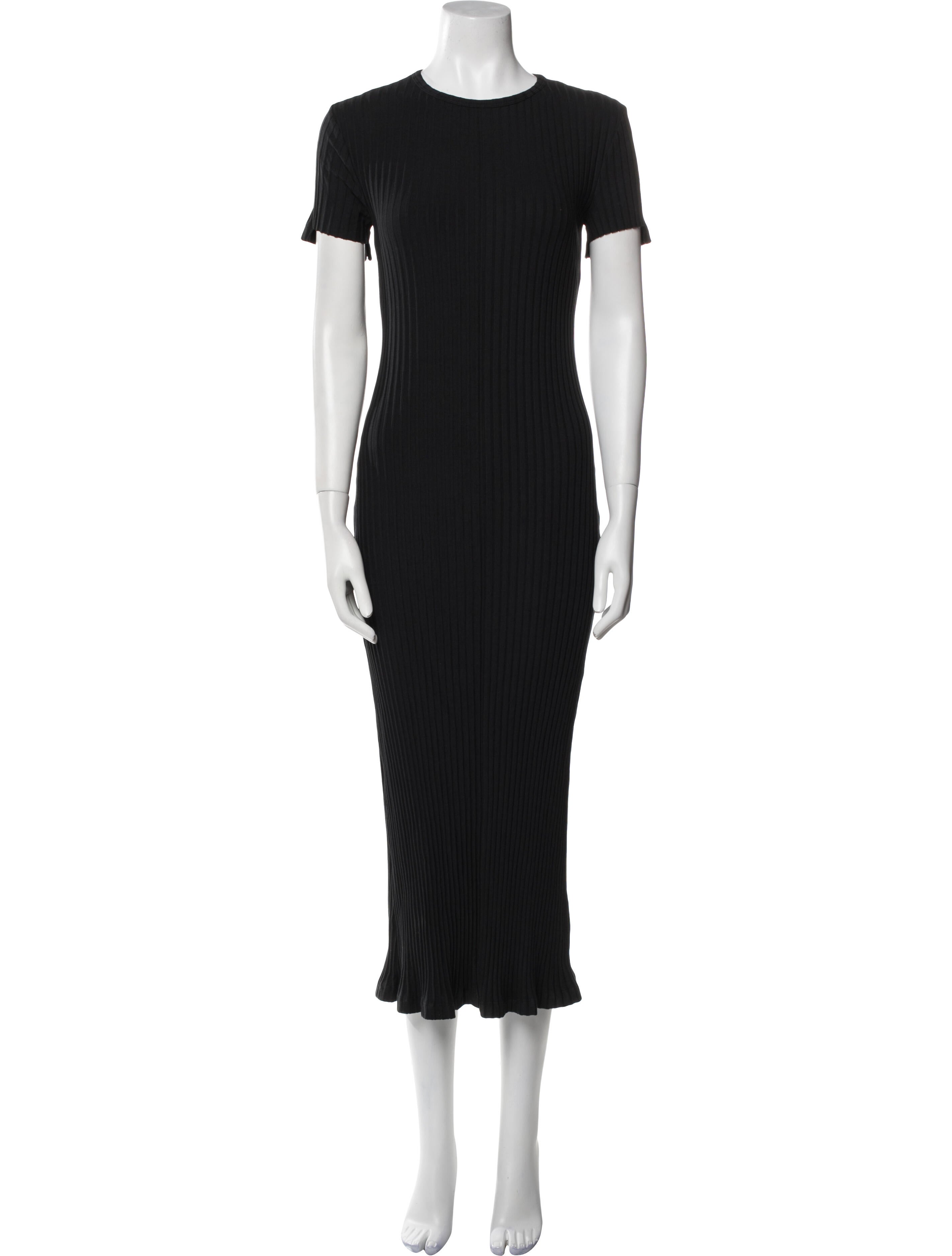 Helmut Lang Crew Neck Long Dress