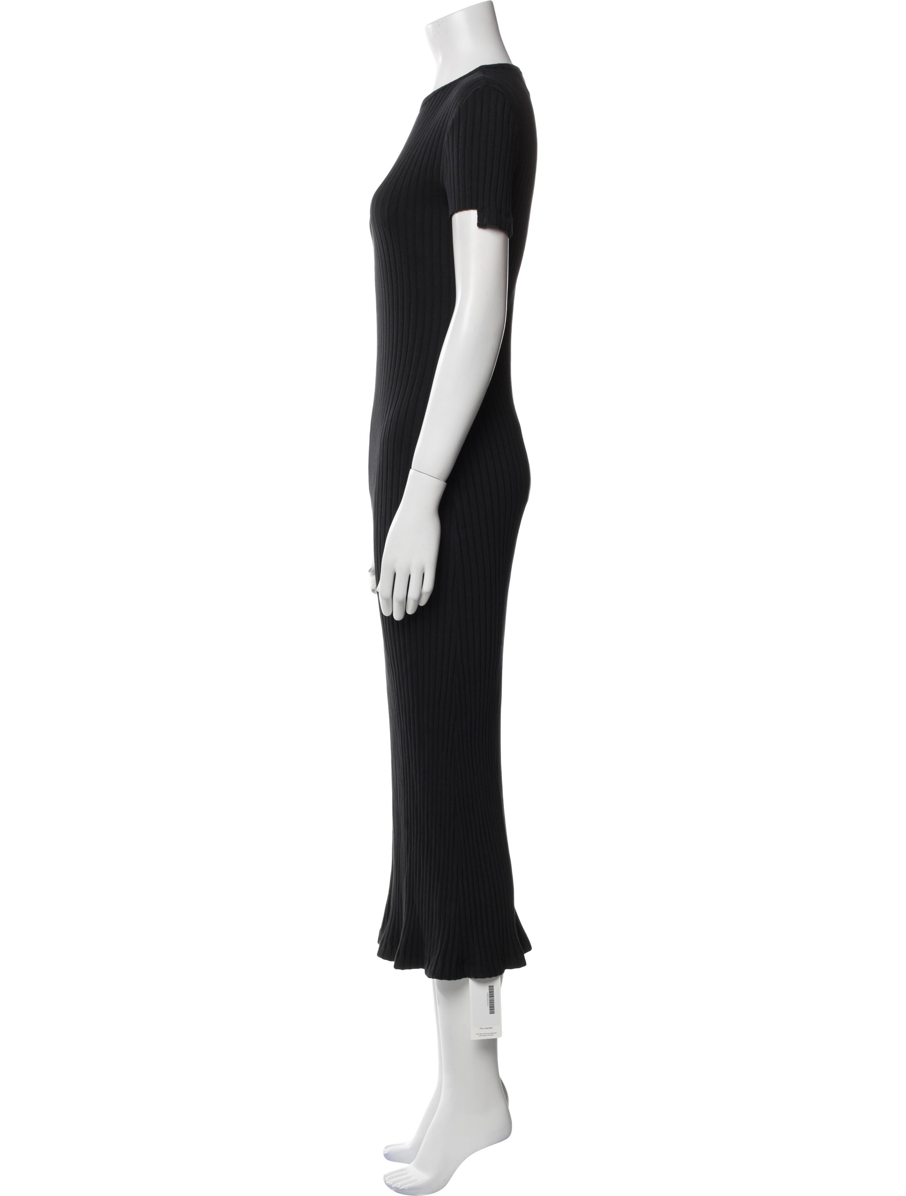 Helmut Lang Crew Neck Long Dress