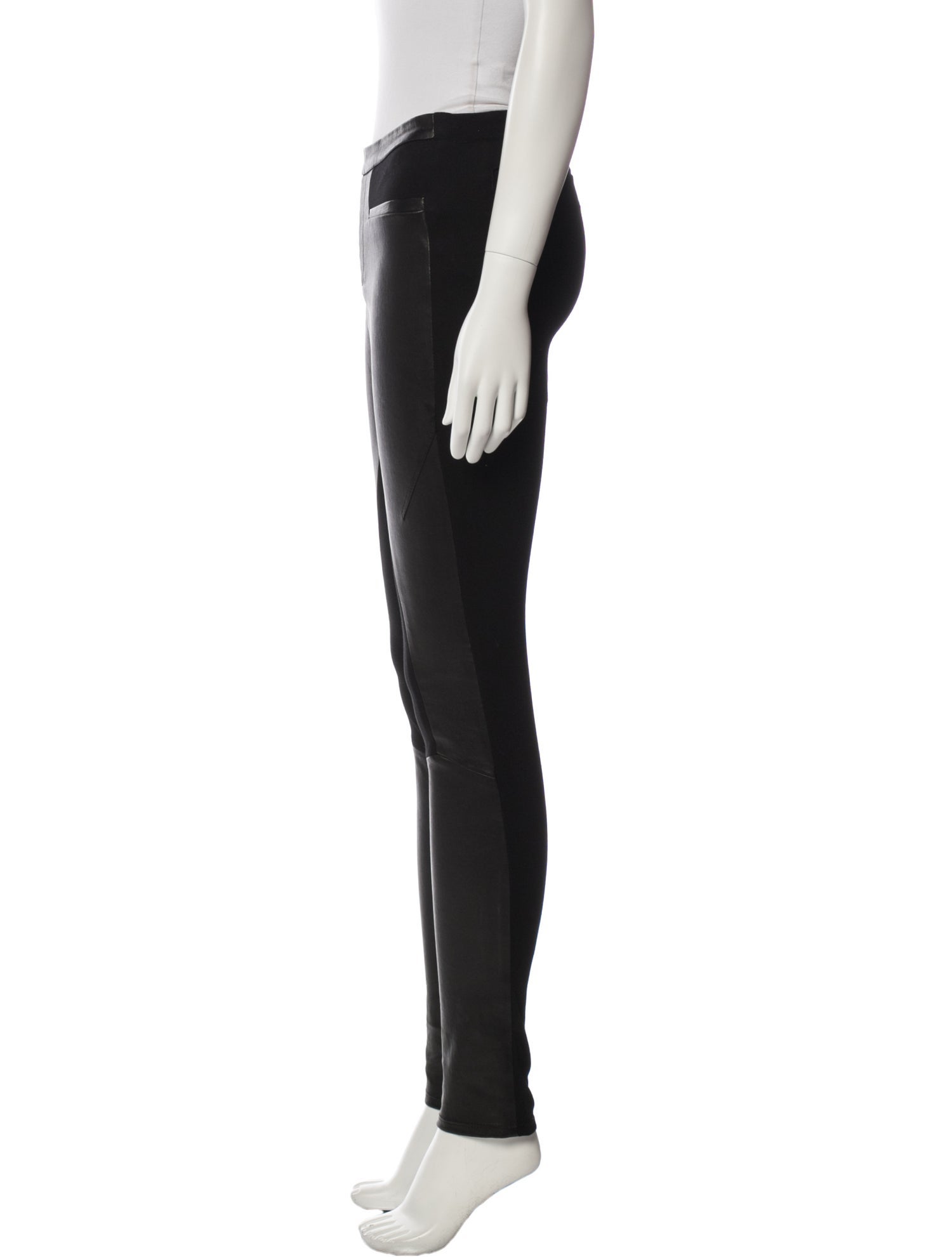 Helmut Lang Lamb Leather Skinny Leg Pants