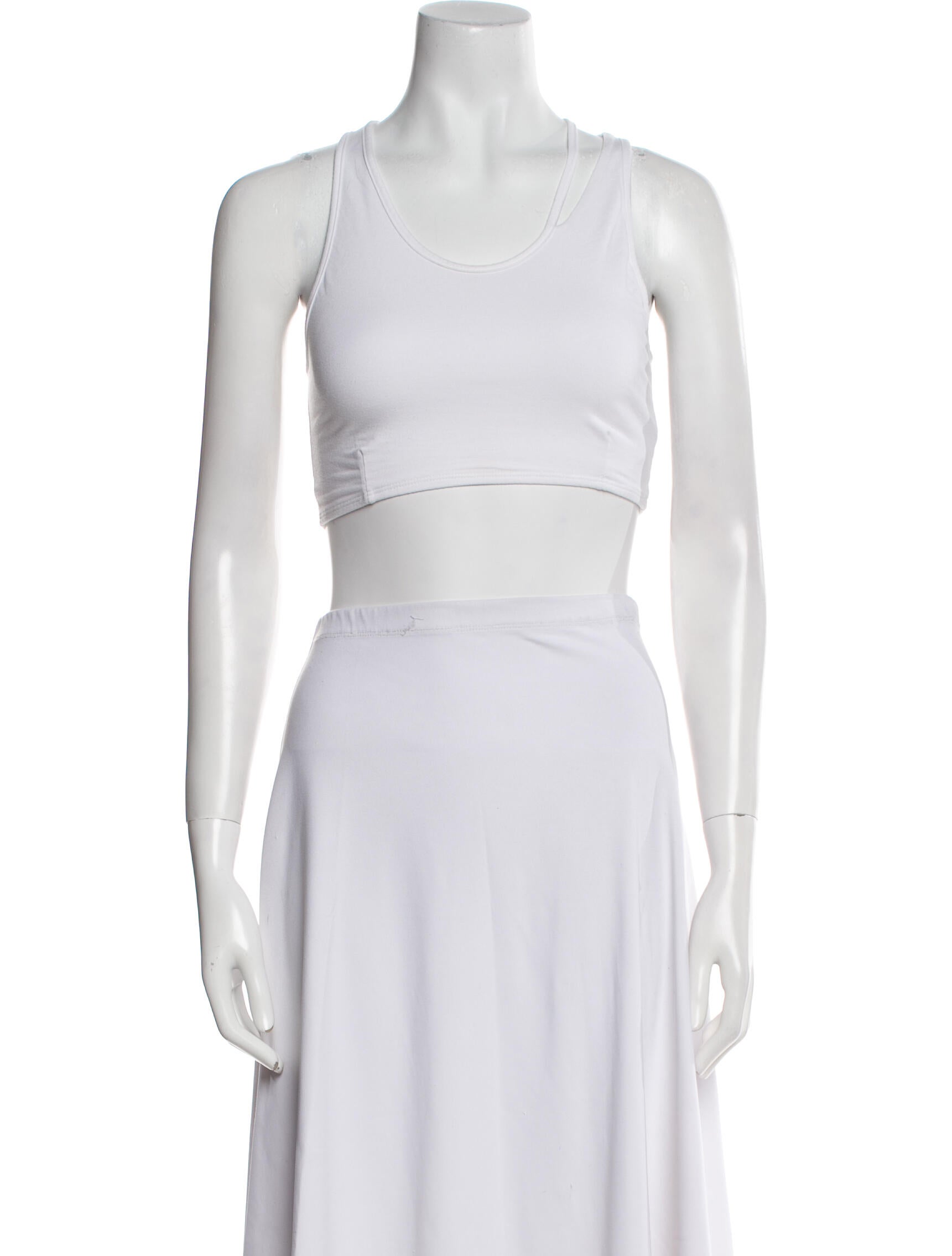 Helmut Lang Scoop Neck Sleeveless Crop Top