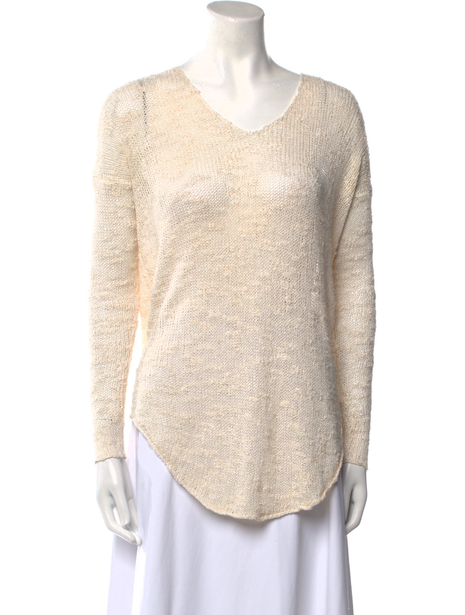 Helmut Lang Silk Scoop Neck Sweater