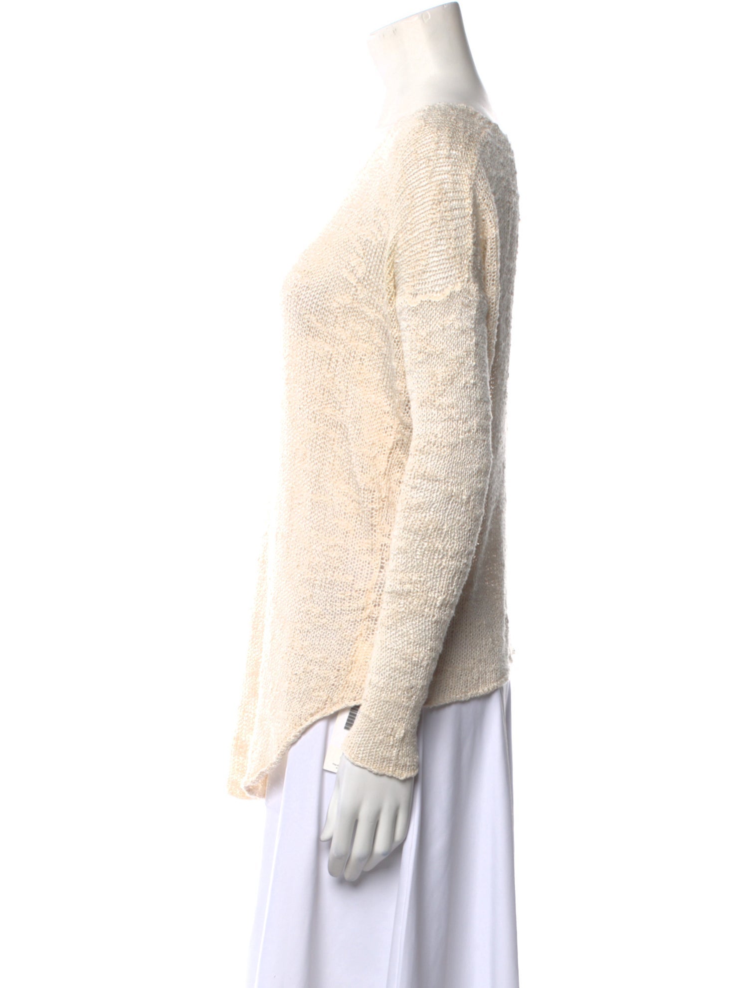 Helmut Lang Silk Scoop Neck Sweater