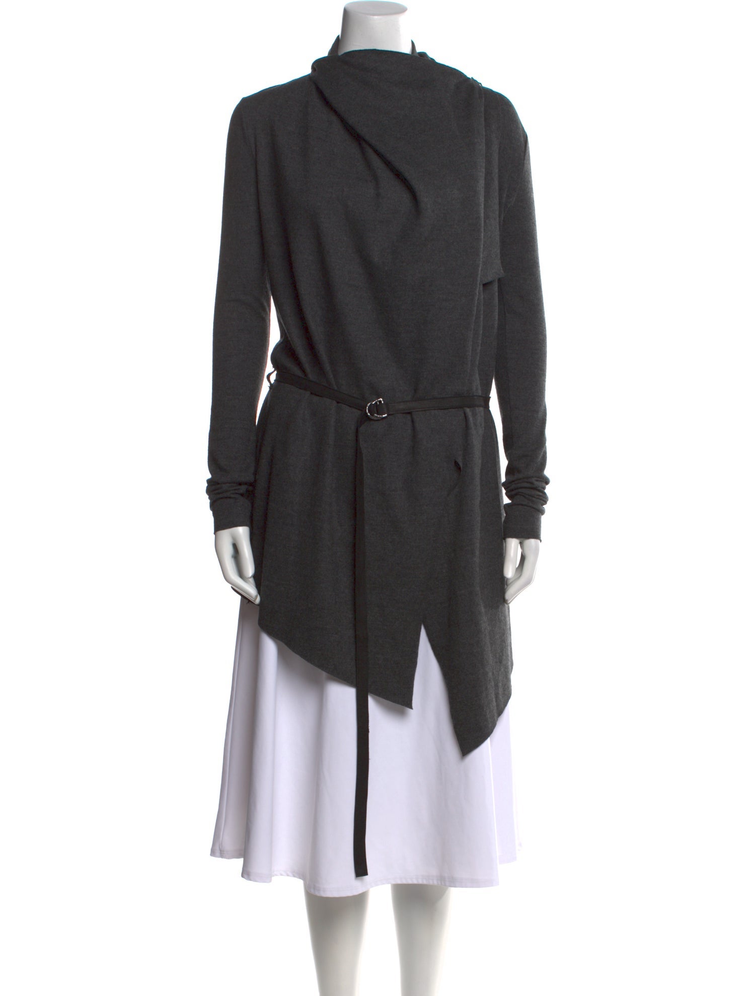 Helmut Lang Merino Wool Mock Neck Sweater