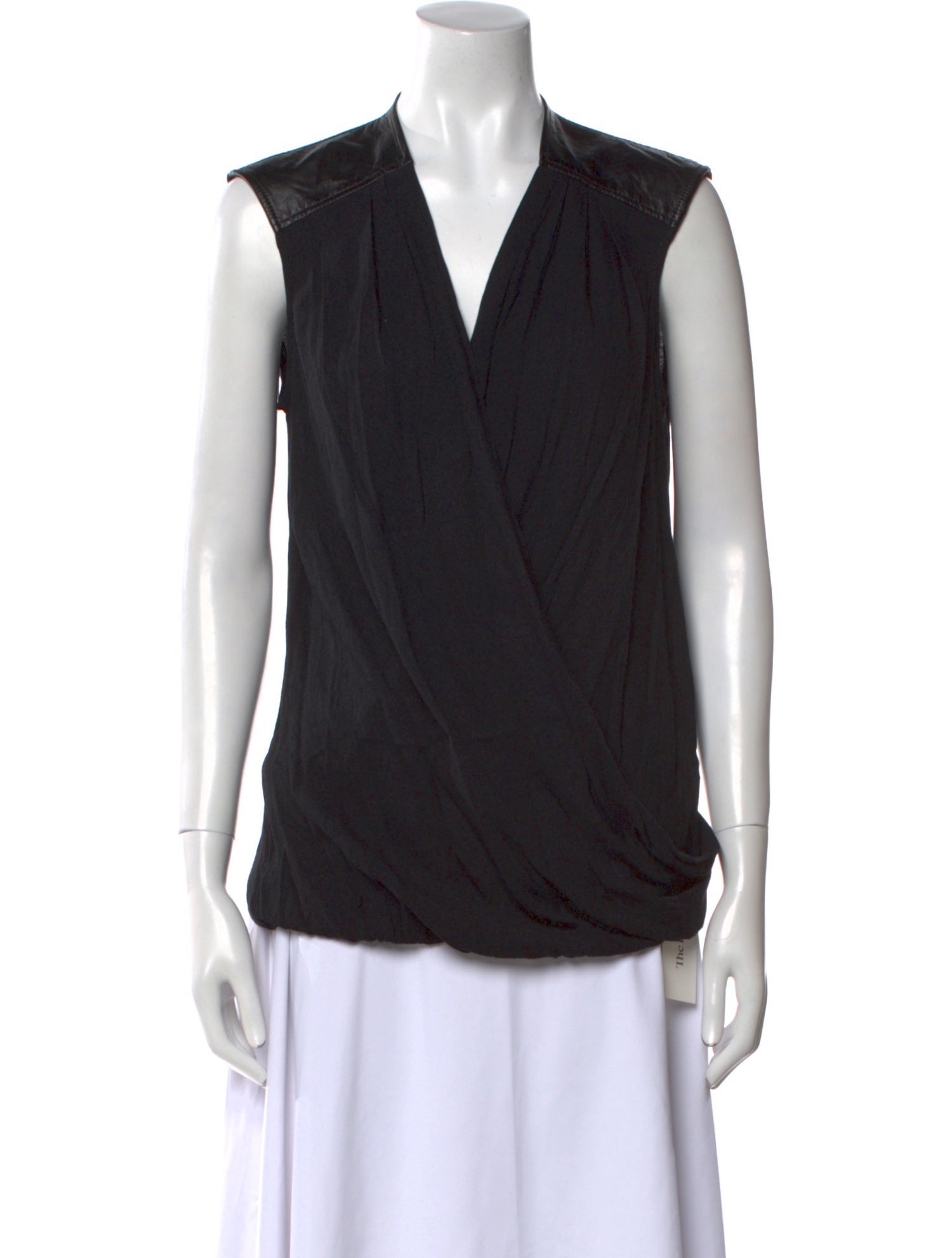 Helmut Lang V-Neck Sleeveless Blouse