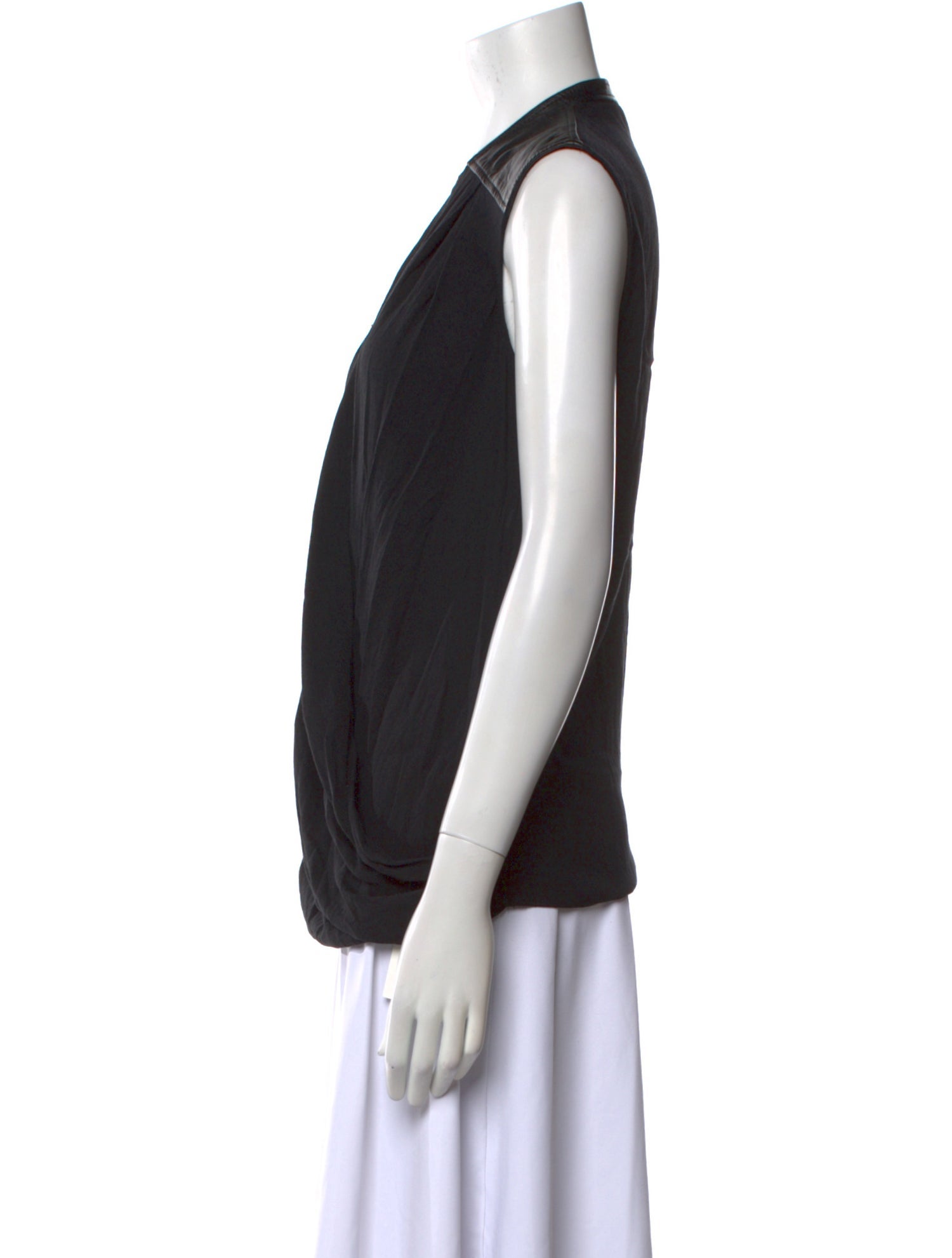 Helmut Lang V-Neck Sleeveless Blouse