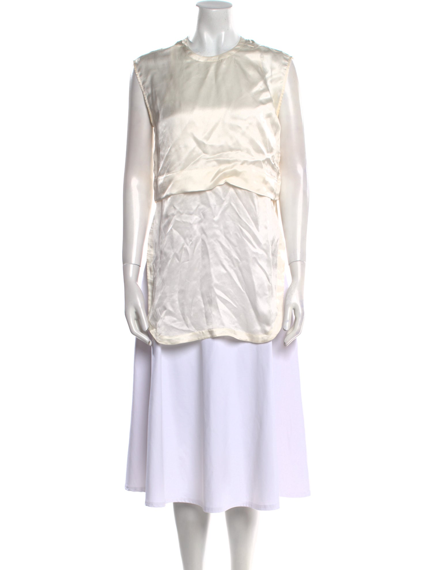 Helmut Lang Silk Crew Neck Tunic