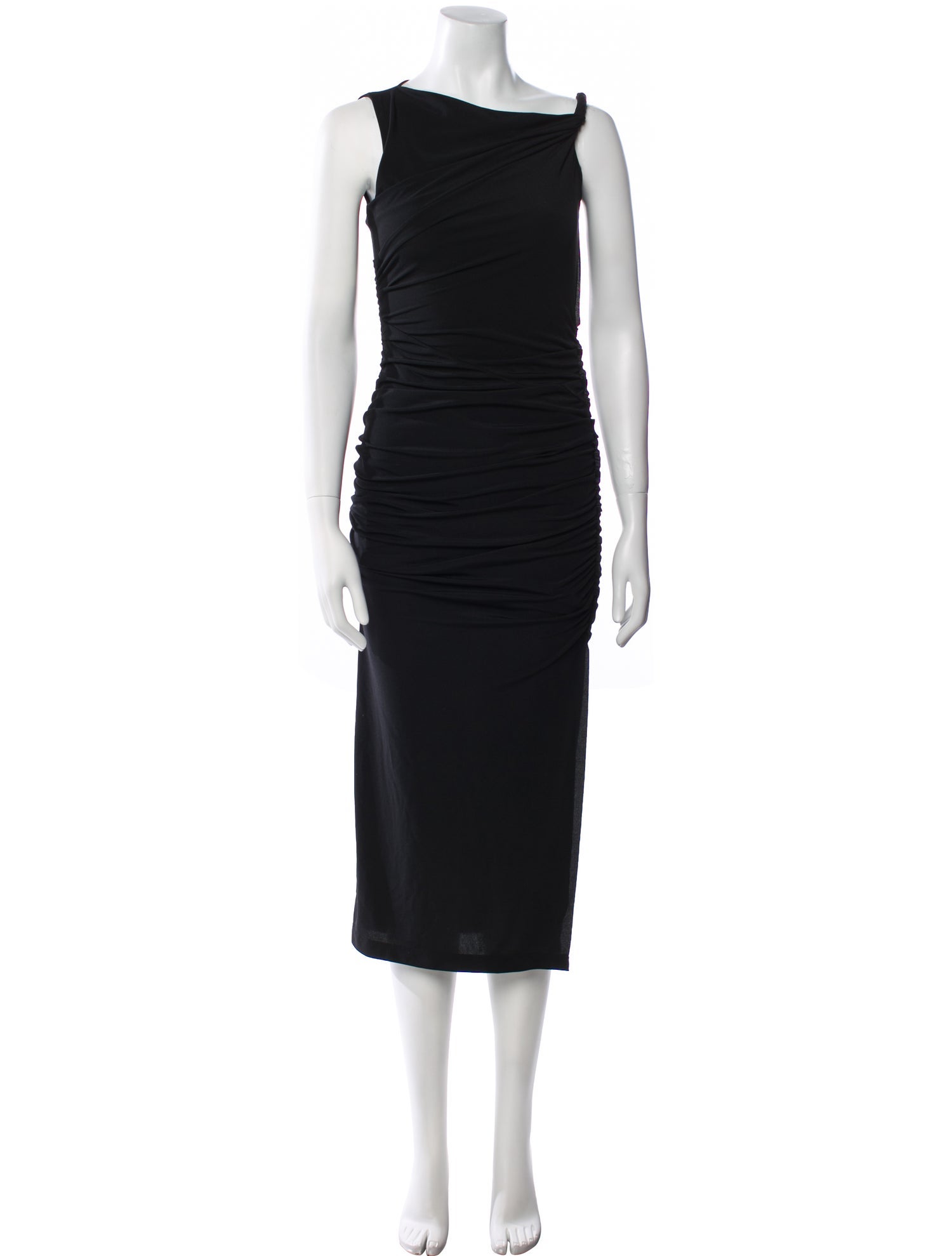 Helmut Lang Bateau Neckline Midi Length Dress